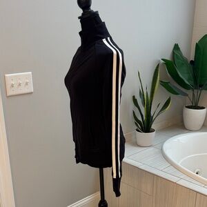Athleta Black Track Jacket with White Stripes size XS in great condition.